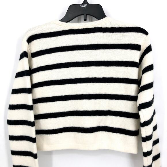 LINE & DOT Women's Benni Cardigan Sweater XS Cream Black Stripe Revolve NWOT - Picture 8 of 10